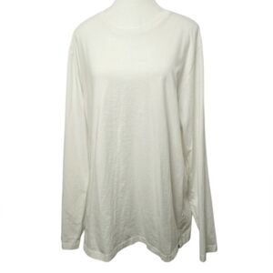 FIGS Women’s White Pima Cotton Under Scrub Long Sleeve Shirt XL